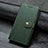 Custodia Portafoglio In Pelle Cover con Supporto L16 per Huawei Y7p Verde