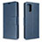 Custodia Portafoglio In Pelle Cover con Supporto L16 per Samsung Galaxy A71 5G Blu