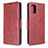 Custodia Portafoglio In Pelle Cover con Supporto L16 per Samsung Galaxy A71 5G Rosso