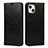 Custodia Portafoglio In Pelle Cover con Supporto L17 per Apple iPhone 14 Plus Nero