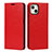 Custodia Portafoglio In Pelle Cover con Supporto L17 per Apple iPhone 14 Plus Rosso