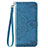 Custodia Portafoglio In Pelle Cover con Supporto L18 per Huawei Y7p Blu