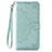 Custodia Portafoglio In Pelle Cover con Supporto L18 per Huawei Y7p Verde