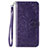 Custodia Portafoglio In Pelle Cover con Supporto L18 per Huawei Y7p Viola