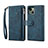 Custodia Portafoglio In Pelle Cover con Supporto L20 per Apple iPhone 14 Blu