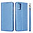 Custodia Portafoglio In Pelle Cover con Supporto L27 per Samsung Galaxy A71 5G Cielo Blu