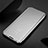 Custodia Portafoglio In Pelle Cover con Supporto Laterale Specchio Cover H01 per Samsung Galaxy S21 5G Argento