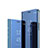 Custodia Portafoglio In Pelle Cover con Supporto Laterale Specchio Cover L01 per Apple iPhone 12 Blu