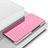 Custodia Portafoglio In Pelle Cover con Supporto Laterale Specchio Cover L01 per LG K61 Oro Rosa