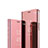 Custodia Portafoglio In Pelle Cover con Supporto Laterale Specchio Cover L01 per OnePlus 8 Pro Oro Rosa