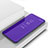 Custodia Portafoglio In Pelle Cover con Supporto Laterale Specchio Cover L01 per Oppo A74 5G Viola