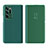 Custodia Portafoglio In Pelle Cover con Supporto Laterale Specchio Cover L01 per Oppo Find N 5G Verde