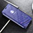 Custodia Portafoglio In Pelle Cover con Supporto Laterale Specchio Cover L02 per Huawei Mate 20 Lite Blu