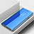 Custodia Portafoglio In Pelle Cover con Supporto Laterale Specchio Cover L02 per Huawei Nova 5 Pro Blu