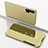 Custodia Portafoglio In Pelle Cover con Supporto Laterale Specchio Cover L02 per Huawei Nova 6 Oro