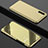Custodia Portafoglio In Pelle Cover con Supporto Laterale Specchio Cover L02 per Huawei P20 Pro Oro