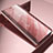 Custodia Portafoglio In Pelle Cover con Supporto Laterale Specchio Cover L02 per Oppo F19s Oro Rosa