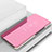 Custodia Portafoglio In Pelle Cover con Supporto Laterale Specchio Cover L02 per Samsung Galaxy S10 5G Oro Rosa