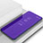 Custodia Portafoglio In Pelle Cover con Supporto Laterale Specchio Cover L02 per Samsung Galaxy S10 5G SM-G977B Viola