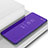 Custodia Portafoglio In Pelle Cover con Supporto Laterale Specchio Cover L02 per Samsung Galaxy S10 5G Viola