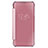Custodia Portafoglio In Pelle Cover con Supporto Laterale Specchio Cover L02 per Samsung Galaxy S7 Edge G935F Oro Rosa