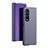 Custodia Portafoglio In Pelle Cover con Supporto Laterale Specchio Cover L02 per Samsung Galaxy Z Fold3 5G Viola