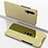 Custodia Portafoglio In Pelle Cover con Supporto Laterale Specchio Cover L03 per Huawei Nova 5 Oro