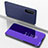 Custodia Portafoglio In Pelle Cover con Supporto Laterale Specchio Cover L03 per Sony Xperia 1 II Viola