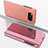 Custodia Portafoglio In Pelle Cover con Supporto Laterale Specchio Cover L03 per Xiaomi Poco X3 Oro Rosa