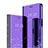 Custodia Portafoglio In Pelle Cover con Supporto Laterale Specchio Cover L04 per Huawei Mate 20 Pro Blu