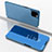 Custodia Portafoglio In Pelle Cover con Supporto Laterale Specchio Cover per Apple iPhone 11 Pro Cielo Blu