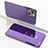 Custodia Portafoglio In Pelle Cover con Supporto Laterale Specchio Cover per Apple iPhone 14 Plus