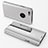 Argento Custodia Portafoglio In Pelle Cover con Supporto Laterale Specchio Cover per Apple iPhone 6 Plus Argento