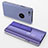 Custodia Portafoglio In Pelle Cover con Supporto Laterale Specchio Cover per Apple iPhone 6 Plus Viola