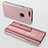 Custodia Portafoglio In Pelle Cover con Supporto Laterale Specchio Cover per Apple iPhone 7 Plus