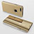 Custodia Portafoglio In Pelle Cover con Supporto Laterale Specchio Cover per Apple iPhone 7 Plus Oro