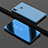 Custodia Portafoglio In Pelle Cover con Supporto Laterale Specchio Cover per Huawei Enjoy 9 Plus Blu