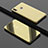 Custodia Portafoglio In Pelle Cover con Supporto Laterale Specchio Cover per Huawei Enjoy 9 Plus Oro