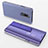 Custodia Portafoglio In Pelle Cover con Supporto Laterale Specchio Cover per Huawei G10 Viola