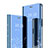 Custodia Portafoglio In Pelle Cover con Supporto Laterale Specchio Cover per Huawei Honor 9 Lite Blu