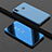 Custodia Portafoglio In Pelle Cover con Supporto Laterale Specchio Cover per Huawei Honor V10 Lite Cielo Blu