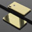 Custodia Portafoglio In Pelle Cover con Supporto Laterale Specchio Cover per Huawei Honor V10 Lite Oro