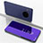 Custodia Portafoglio In Pelle Cover con Supporto Laterale Specchio Cover per Huawei Mate 30 Pro 5G Viola