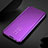 Custodia Portafoglio In Pelle Cover con Supporto Laterale Specchio Cover per Huawei Nova 6 5G Viola