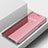Custodia Portafoglio In Pelle Cover con Supporto Laterale Specchio Cover per Huawei P Smart (2019) Oro Rosa