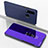 Custodia Portafoglio In Pelle Cover con Supporto Laterale Specchio Cover per Huawei P30 Lite Viola