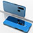 Custodia Portafoglio In Pelle Cover con Supporto Laterale Specchio Cover per Huawei P30 Lite XL Blu