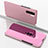 Custodia Portafoglio In Pelle Cover con Supporto Laterale Specchio Cover per Huawei P30 Pro Rosa