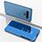 Custodia Portafoglio In Pelle Cover con Supporto Laterale Specchio Cover per LG K61 Blu