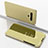 Custodia Portafoglio In Pelle Cover con Supporto Laterale Specchio Cover per LG K61 Oro